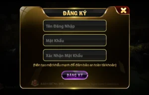 Giao diện đăng ký Go789